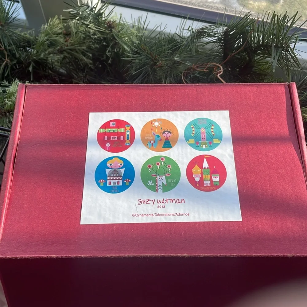 Crate & Barrel - A Set of 6 Christmas Around the World Ornaments